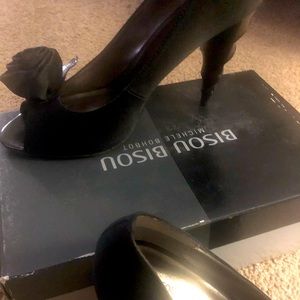 Black 3 inch spiral heels , dress shoes